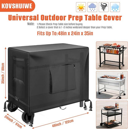 Outdoor Raised Garden Bed Cover for Winter , Waterproof Raised Planter Boxes Stand Covers Heavy-Duty for Outdoor prep tables, Protection for Winter Snow,Frost,and Rain-48 x 24 x 35 inch (Only Cover)