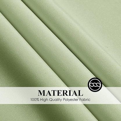 2 Pack Sage Green Round Tablecloths 132 Inch for Dining Tables | Washable Decorative Linen Polyester Table Cover for Banquets Buffets Parties and Weddings