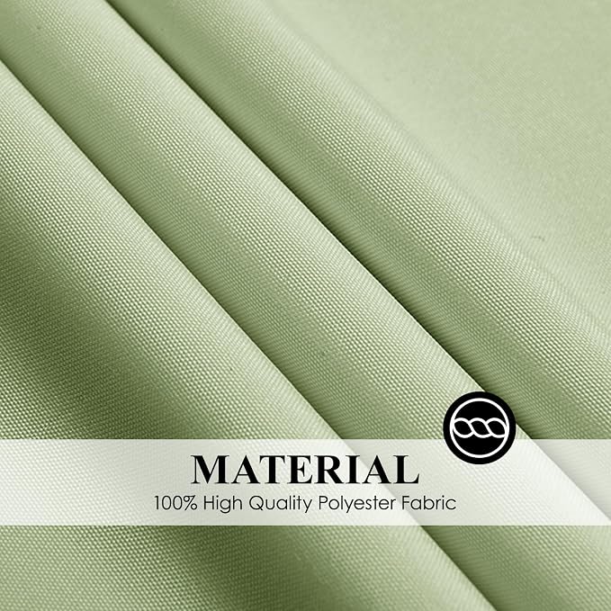 6 Pack Sage Green Round Tablecloths 132 Inch for Dining Tables | Washable Decorative Linen Polyester Table Cover for Banquets Buffets Parties and Weddings