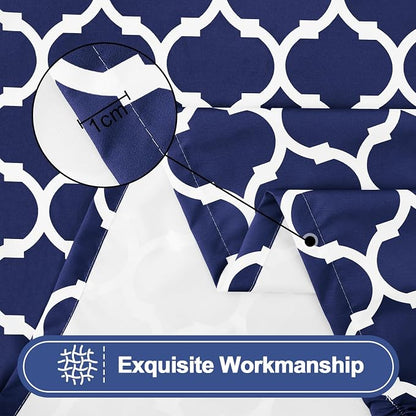 Smiry 2 Pack Rectangle Table Cloth 5 Foot, Waterproof Elastic Fitted Tablecloths, Windproof Washable Polyester Table Cover for Picnic, Camping, Outdoor (Navy, 30"x60")