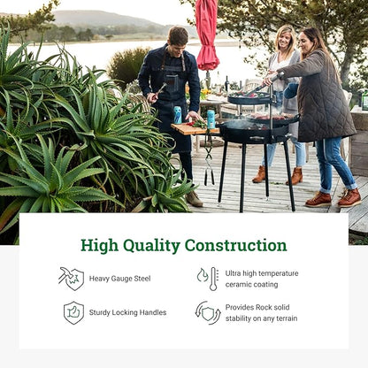 KUDU Grill - Open Fire BBQ Grilling System, Portable Charcoal Grills