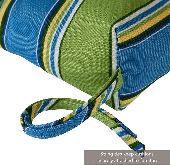 Greendale Home Fashions Belize Stripe 44'' x 22'' Outdoor High Back Chair Cushion
