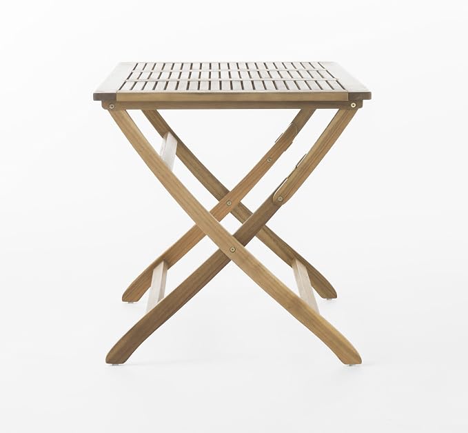Christopher Knight Home Positano Outdoor Acacia Wood Foldable Dining Table, Natural Stained