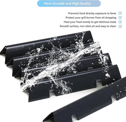 Flavorizer Bars for Weber Spirit 2 Grill Parts: 15.3" Porcelain Steel Heat Plates Replacement for Weber GS4 Spirit II Series E-310,S-310 320 Grills with Front Mount Control (5-Pack)