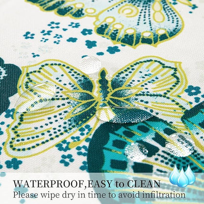 Lamberia 60" Round Patio Tablecloth with Umbrella Hole and Zipper, Waterproof Outdoor Table Cover for Patio, Backyard, BBQ, Picnic & Indoor Dining, Washable Polyester Circular Tablecloth