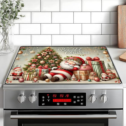 Christmas Stove Top Cover Snowman Stove Top Cover for Home Decoration Kitchen Pad Non-Stick Washable Cooktop Covers Countertop Protector Keep Stove Clean 28"x20" (Man)