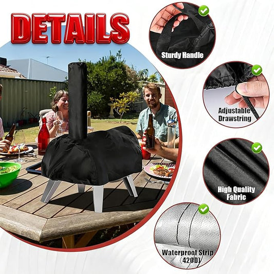 Pizza Oven Cover, Waterproof Pizza Oven Indoor Outdoor Covers - 23"L × 16"W × 64"H