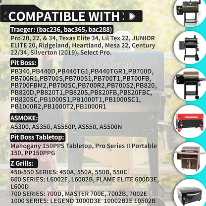 Universal WiFi PID Smart Grill Controller Upgrade Kit for Pit Boss, Traeger, Z Grills & Asmoke Pellet Smokers, APP-Enabled Temperature Control Board with 1 Hot Rod, 180°F-500°F, 1°F Steps