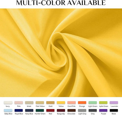 Softalker Rectangle Tablecloth, Waterproof Table Cloths Wrinkle Free Fabric Washable Polyester Table Cover for Dining Tables Party Outdoor Camping Parties Buffet - 60 x 120 inch, Yellow