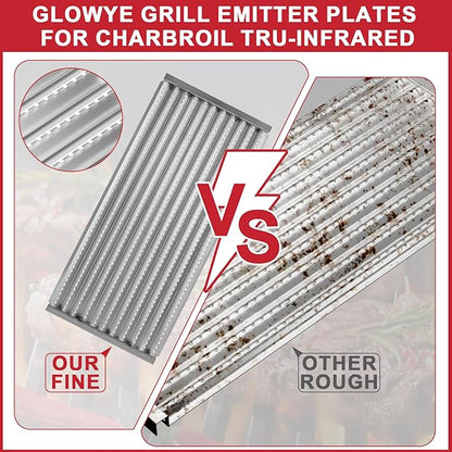 Grill Emitter Plates for Charbroil TRU-Infrared 463355220 463242516 463243016 463367016 463246018 463346017 Gas Grill, 17" Emitter Grates Replacement for Charbroil G466-2400-W1