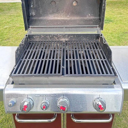 Grill Parts for Weber Genesis Replacement for Weber Genesis 300 SER (w/ Front Control Knobs) Genesis E310 Accessories for Weber Cast Iron Grill Grate 7524 7528 65937 & Flavorizer Bars 7621 7620 62784