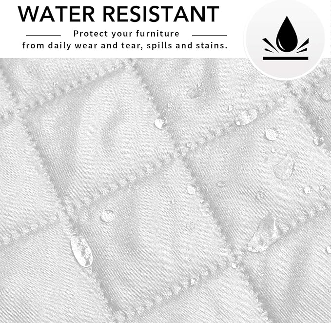 Easy-Going Reversible L-Shape Sectional Couch Cover, X-Large, White/White | Soft Sofa Slipcover For Dogs, Fits Left/Right Chaise Lounge Protector, Water Resistant Mat For Living Room