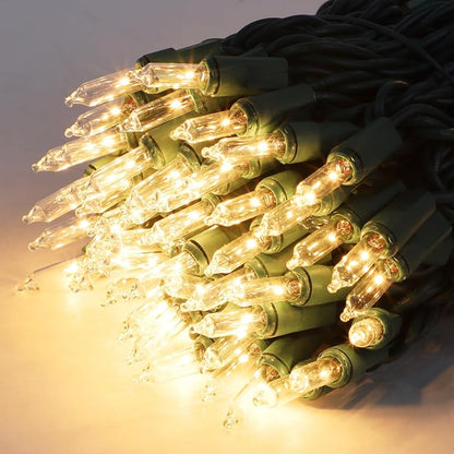 3 Pack Clear Christmas String Lights, 100 Count Each, Incandescent Mini Christmas Lights, Connectable Xmas Tree Light for Indoor Outdoor Garland Birthday Holiday Wedding Festival Party