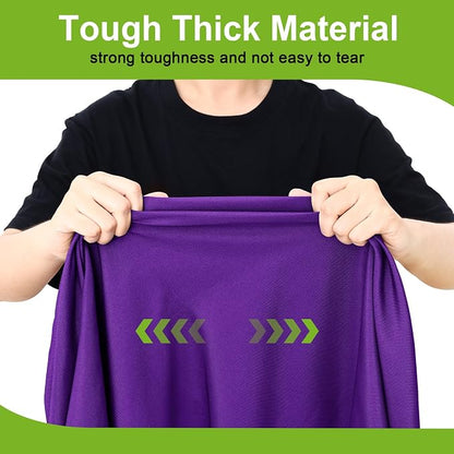Smiry Round Spandex Tablecloth, Elastic Fitted Washable Tablecloths for 42"-50" Tables, Waterpoof Stretch Picnic Table Cover for Dining, Indoor and Outdoor, Purple