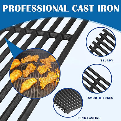 SafBbcue Grill Replacement Parts for Expert Grill 6 Burner 720-0969 720-0969GB 720-0969GA 720-0969G, Grill Cooking Grates and Heat Plates for Nexgrill 5 Burner 720-0882A 720-0882AE Replacement Parts