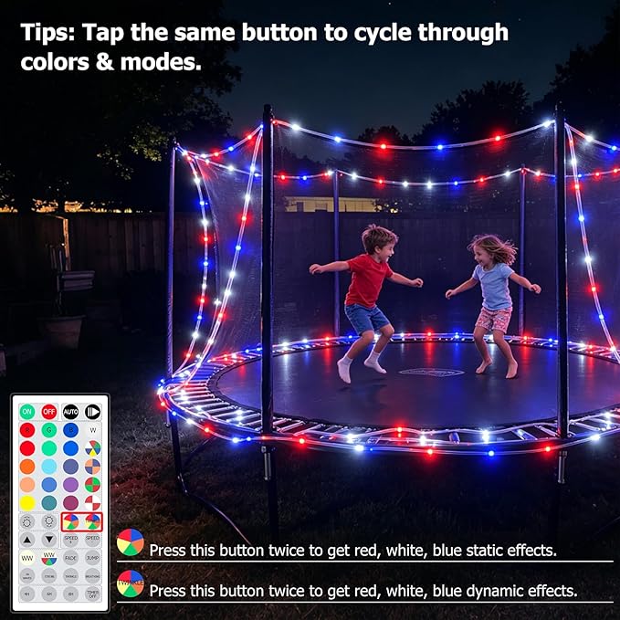 50ft LED Rope Lights for Outside, 25 Colors IP68 Waterproof, Dimmable Warm White RGB Outdoor String Lights, Red White Blue for Memorial Day Patriotic Decorations, Fairy Lights for Indoor Bedroom