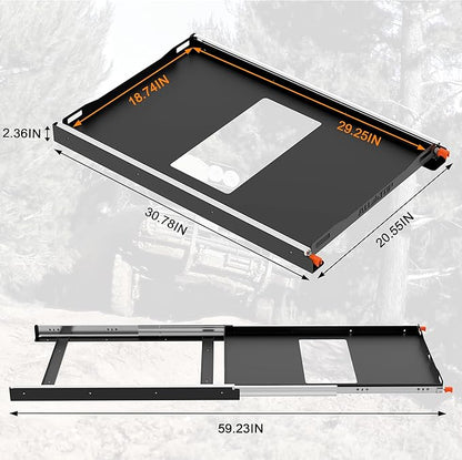 ALL-TOP Fridge Slide (Inner 29.3 x 18.7in) Vehicle Refrigerator Freezer Slider with 4 Buckle Straps, Universal Fit, Max 287 LBS, 3rd Gen
