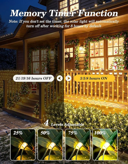 10x10FT Solar Christmas Net Lights Outdoor Waterproof with Remote | 240LED 8 Modes Solar & USB Powered Mesh Lights with Green Wire for Gazebo, Bush, Garden Shrubs, Lawn, Patio Decor, Warm White