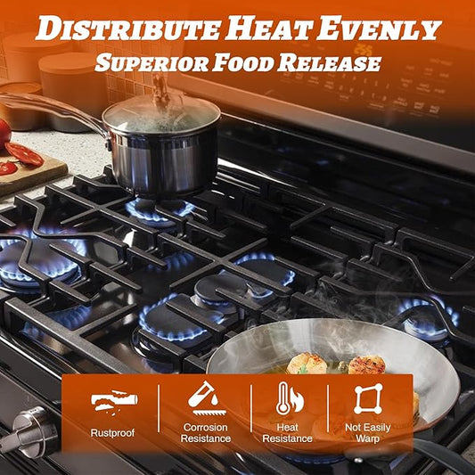 Stove Grate for GE Gas Stove Top Burner Side Grates Range Oven Rack WB31X27151 Replacement Parts Cast Iron Flat Plate General Electric Stovetop Cooktop 2 Pack