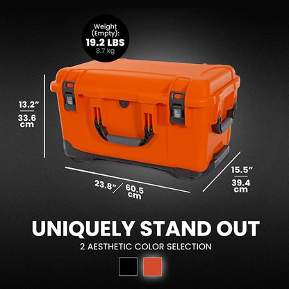 NANUK Trail 50 – 51.1 L (13.5‑Gallon) Waterproof Gear Case – Modular Cargo Case for Camping, Fishing, Hunting & Outdoor Storage - Dustproof and Impact Resistant (23.8” x 15.5” x 13.2”) – Orange