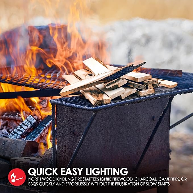 10lbs Kindling Wood - Fire Starters for Campfires - 100% Natural Firestarter for Firewood - 100+ Camping Fire Starter Sticks