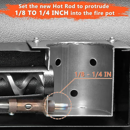 D2 Hot Rod Igniter Replacement for Traeger Pro 575 & 780, Ironwood 650 & 885, Silverton 620 & 810 Pellet Grills, KIT0255 Heating Element for Traeger D2 Direct Drive & WiFIRE Technology, 80W 20V