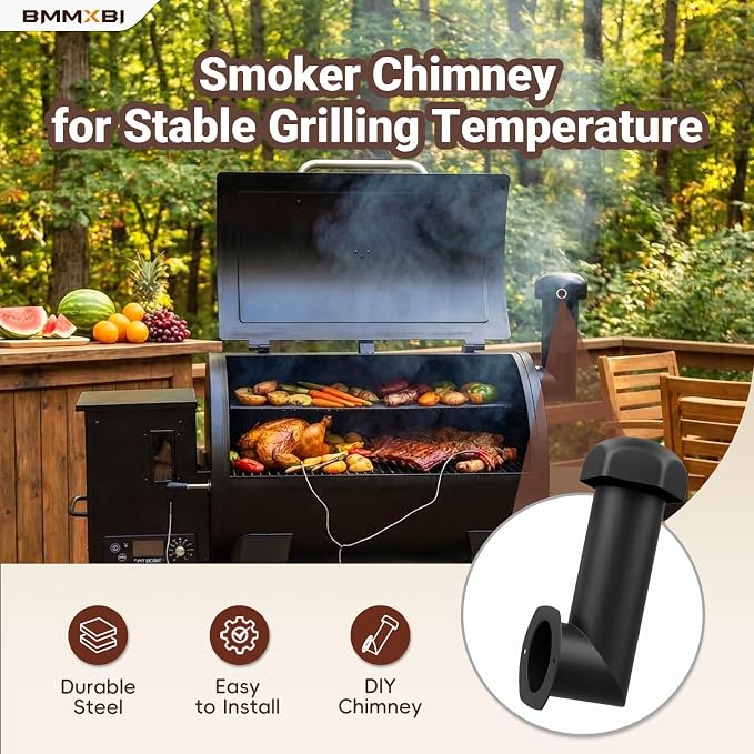 Pellet Grill Chimney Replacement Parts for Pit Boss 820 850 Series | 10537 Grill Smoke Stack Replacement Parts for Pit Boss 850 820 700FB2 820SP PB0820SP, for Pit Boss Austin XL