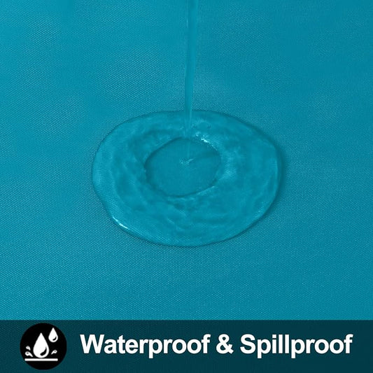 Smiry Rectangle Table Cloth 60x102 Inch, Waterproof Wipeable Vinyl Tablecloths Protector, Oil Spill Proof Plastic Table Cover for Dining, Picnic, Camping, Outdoor, Turquoise