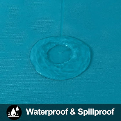 Smiry Rectangle Table Cloth 54x78 Inch, Waterproof Wipeable Vinyl Tablecloths Protector, Oil Spill Proof Plastic Table Cover for Dining, Picnic, Camping, Outdoor, Turquoise