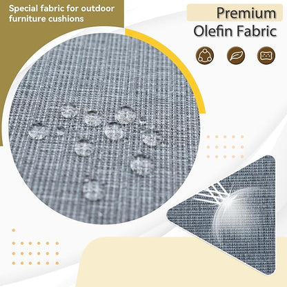 Deep Seat Patio Cushions Set 24 x 24 Inch,Olefin Fabric Outdoor Seat Cushion,Patio Furniture Cushions with Removable Cover,Rain-Proof and Fade Resistant Deep Seat Bottom & Back Cushion,1set