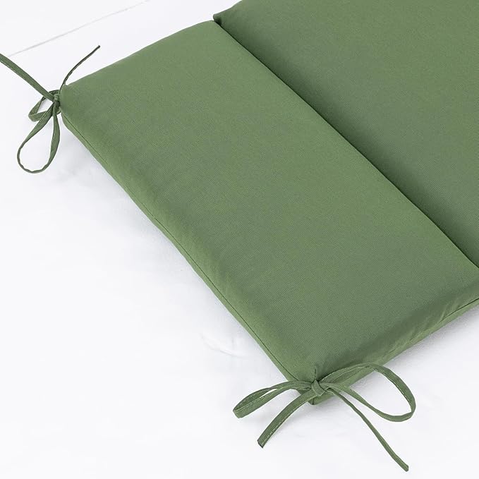 QILLOWAY Outdoor Chaise Lounge Cushion,All Weather High-Density Foam Recliner Chairs Replacement Cushions,Dark Green