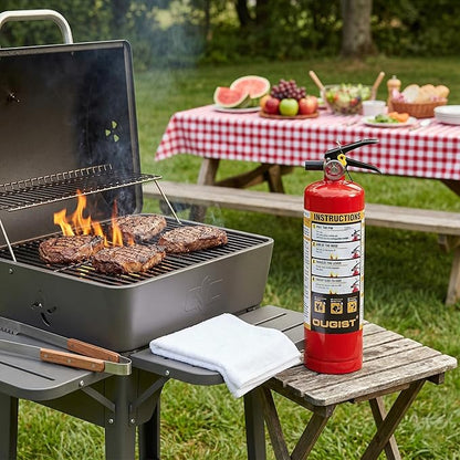 Ougist ABC Fire Extinguisher for Home, 2.5lb Small Fire Extinguisher for Kitchen & Garage, Vehicle Fire Extinguisher for Truck, Car and Boat, Professional Safety Grade, Red