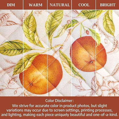 Maison d' Hermine Pot Holders 100% Cotton Potholders (8" x 8", Pack of 2) | Heat Resistant Hot Pads with Loop BBQ Cooking Baking Hotel Kitchen Handling Hot Pans Thanksgiving Christmas - Vintage Harvest