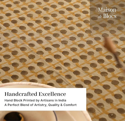 100% Cotton Hand Block Printed, Tablecloth for Kitchen, Dining, Table Cover for Parties, Chritmas, Weddings, Barbecues and Summer picnics Table Cloth