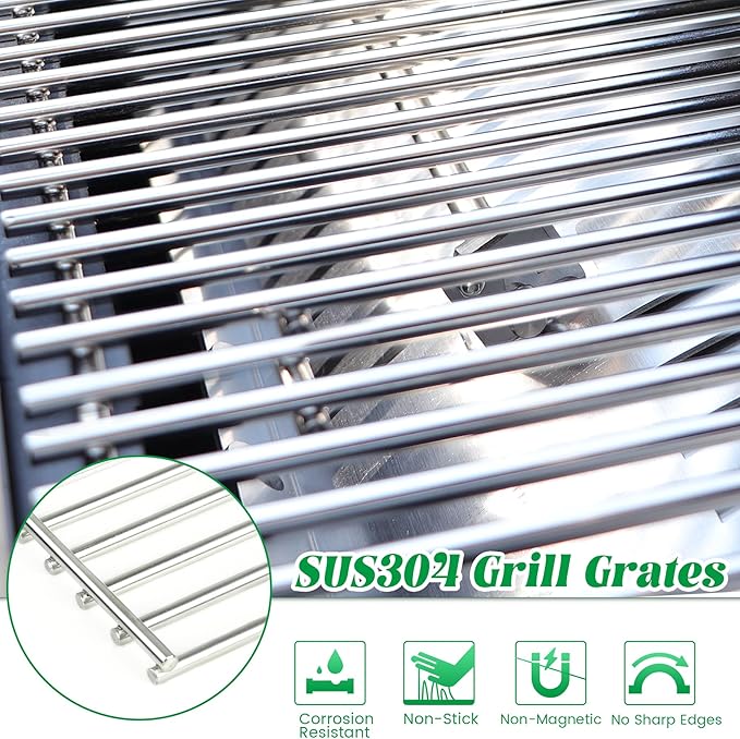 Cooking Grates for Pit Boss 1000 1100 Series Austin XL Parts Grill Grid for Traeger 34 Series Grilling Rack Wood Pellet Smoker Sportsman Replacement Stainless Steel Pitboss Accessory