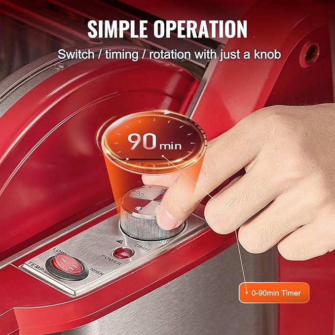 VEVOR Shawarma Grill Machine, Chicken Shawarma Cooker Machine Countertop, Electric Stainless Steel Broiler Gyro Rotisserie Oven Doner Kebab Machine, for Home Restaurant Kitchen Parties