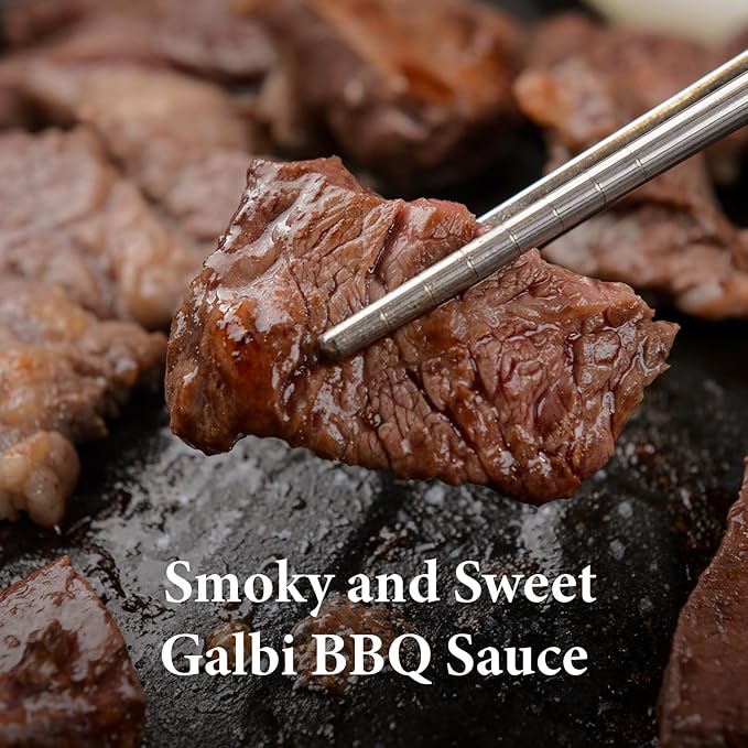 Wang Galbi Marinade - Korean BBQ Sauce for Beef Short Ribs, Sweet & Smoky Kalbi Marinade, Authentic Korean Rib Sauce, Made in Korea, No MSG - 16.93 oz Bottle