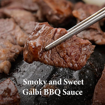 Wang Galbi Marinade - Korean BBQ Sauce for Beef Short Ribs, Sweet & Smoky Kalbi Marinade, Authentic Korean Rib Sauce, Made in Korea, No MSG - 16.93 oz Bottle