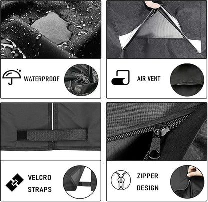 Grisun Vertical Pellet Smoker Cover for Pit Boss 4/5 Series, PBV4PS1, PBV4PS2, PBV5P1, PBV5PW1, 4 II Series PB10739, 600D Anti-Fade Waterproof 73550 Grill Cover for Pro Series 4 Smokers, Zipper Design