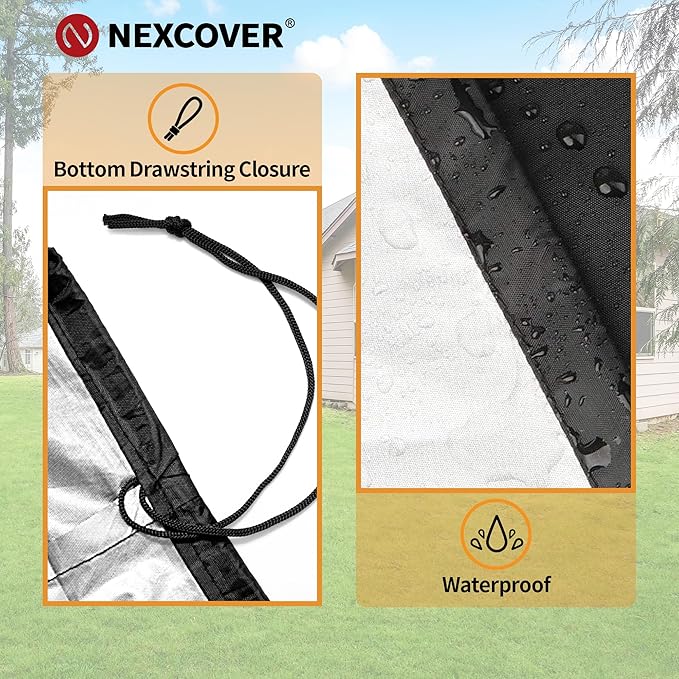NEXCOVER Electric Smoker Cover 30 Inch - BBQ Grill Cover for Masterbuilt Smokers, Waterproof Barbecue Cover, 18.5" W x 17.5" D x 33" H, Outdoor Vertical Smoker Cover for Cuisinart, Dyna-glo.
