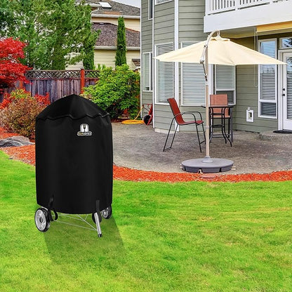 Grill Cover for Weber Charcoal Kettle, 26 Inch BBQ Grill Covers, Heavy Duty Waterproof Barbecue Accessories