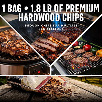 Mr Bar-B-Q Cherry Wood Smoker Chips, 100% All Natural Wood Chips for Smokers, Works with Smoker, Gas, Electric Grill, Sweet & Fruity Flavor for Smoking, Grilling, BBQ, Camping (1.8 lb Bag)