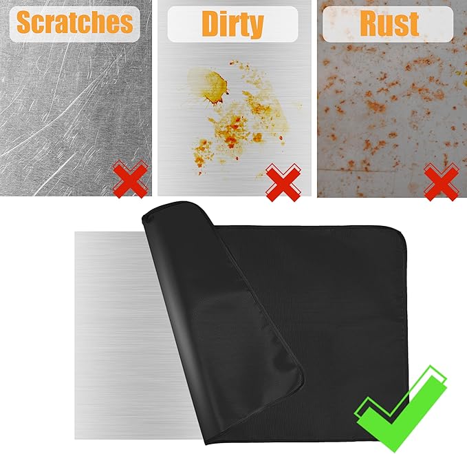 Heat Resistant Grill Mats for Outdoor Grill Compatible with Blackstone 17 & 22 Inch Griddle to Protect Your Prep Table and Outdoor Grill Table, Fire Proof & Water Proof & Oil Proof BBQ Mat