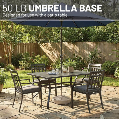 US Weight Durable 50 Pound Fillable Umbrella Base Designed to be Used with a Patio Table
