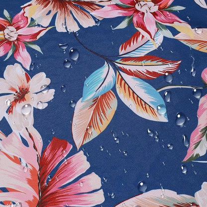 SUQ I OME Outdoor Patio Tablecloth with Umbrella Hole,Garden Tablecloth with Umbrella Hole and Zipper, for Host Backyard Parties, BBQs,Family Gatherings (Blue, 60inch,Zippered)
