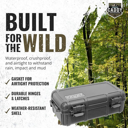 Waterproof Storage Case 1.2 L Capacity – Heavy-Duty Gear Box with Foam, Carabiner & Lanyard – Crushproof, Airtight Outdoor Container for Camping, Hiking, Fishing
