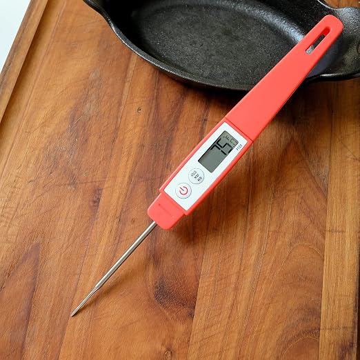 Lavatools PT09 Combo Pack Super-Quick Commercial Grade Digital Thermometer for Cooking, Meat, Candy, Candle, Liquid, Oil, 4.5" & 3" Probe, Splash Proof, °C/°F Toggle, Hold Function - Sambal