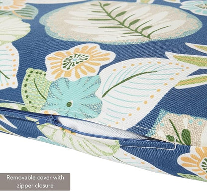 Outdoor Reversible Chaise Lounge Chair Cushion, Magnolia Floral