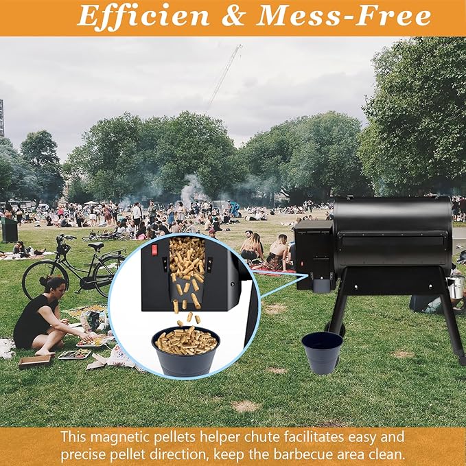 Traeger Pellet Helper Chute - Magnetic Pellet Feeder for Pellet Smoker, Accessories for Ironwood 885, Pro Series 34, Pro 780 Grills