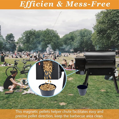 Traeger Pellet Helper Chute - Magnetic Pellet Feeder for Pellet Smoker, Accessories for Ironwood 885, Pro Series 34, Pro 780 Grills